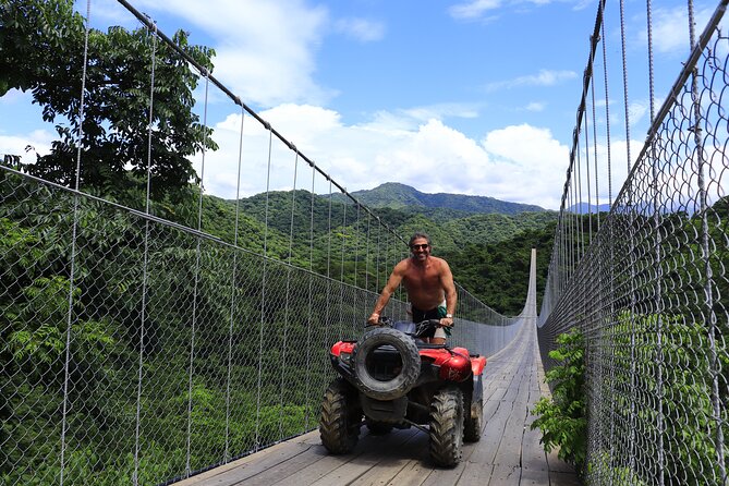 Combo ATV Jorullo Bridge + zip lines + mule ride - Reaching the Sierra Madre by motorbike