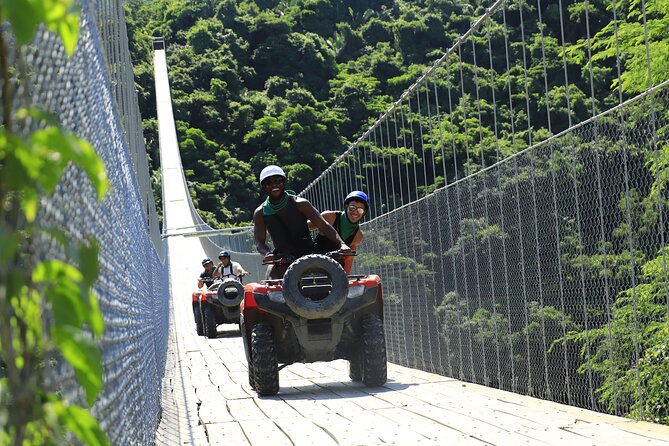 Combo ATV Jorullo Bridge + zip lines + mule ride - Crossing Jorullo Bridge above the Cuale River