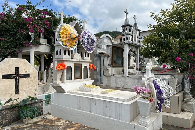 Day of the Dead inspired Cemetery Tour in Puerto Vallarta - Murals and a shrine connected to a death cult