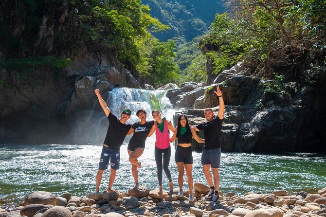 Half Day ATV and RZR Tour to El Jorullo Hanging Bridge - Taking a break at the waterfall