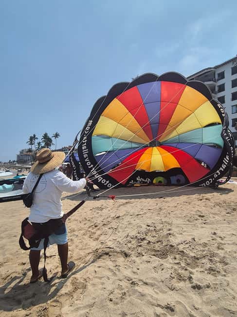 Puerto Vallarta: Private Parasailing Experience - Taking off above Puerto Vallarta’s bay