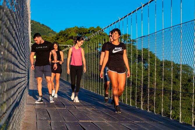 Puerto Vallarta Zipline, Mule ride and Jorullo Bridge Walking - Crossing Jorullo Bridge above the river