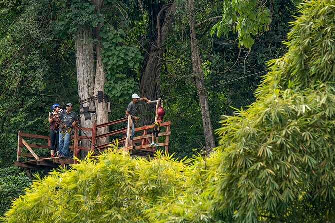 Sierra Madre Horseback Riding and Zipline with Lunch Included - Ziplining above valleys and river country
