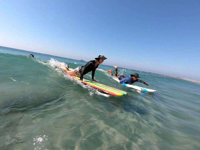 Surfing on the north of the bay - Two hours to put the lesson into practice