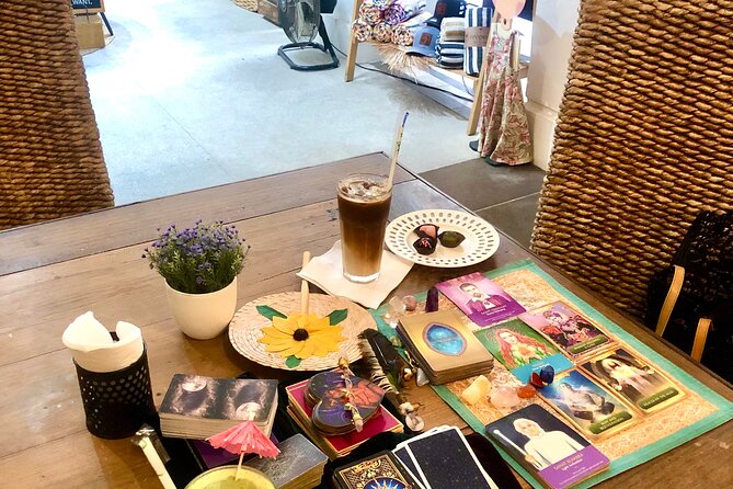 Tarot Reading with Coffee & Chocolate or Smoothie - Crystal chakra balancing and the reflective side